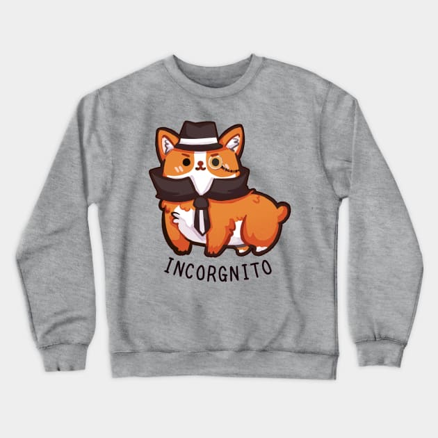 Incorgnito cute corgi on chrome incognito Crewneck Sweatshirt by mushopea